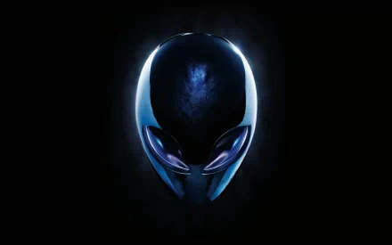 HD desktop wallpaper featuring the Alienware alien head logo illuminated against a dark background, symbolizing advanced technology.