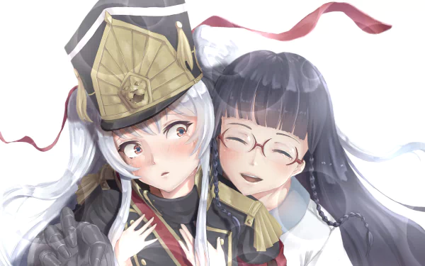 A vibrant HD desktop wallpaper featuring Setsuna Shimazaki from *Re:Creators*, showcasing her alongside another character in a dynamic, animated style.