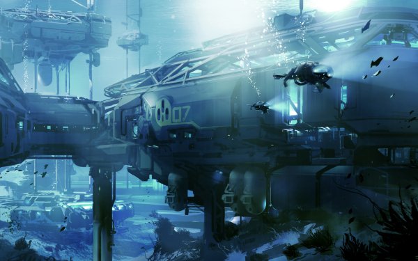 Video Game Halo 5: Guardians Halo Underwater HD Wallpaper | Background Image