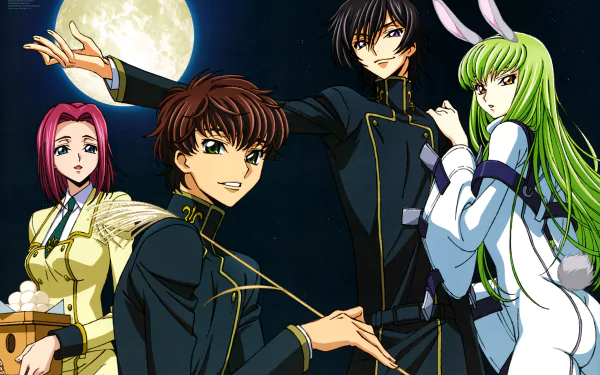 Kallen Kōzuki Suzaku Kururugi C.C. (Code Geass) Lelouch Lamperouge Anime Code Geass HD Desktop Wallpaper | Background Image