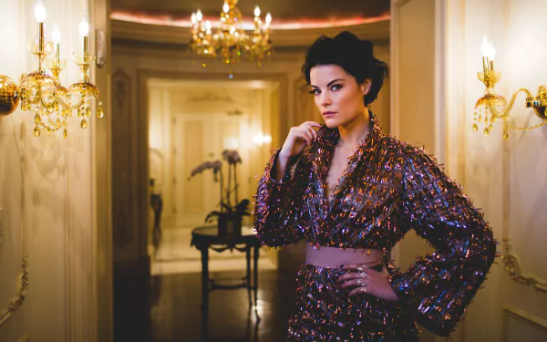 chandelier American depth of field brunette actress Celebrity Jaimie Alexander HD Desktop Wallpaper | Background Image