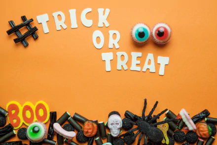 trick or treat sweets candy holiday halloween HD Desktop Wallpaper | Background Image