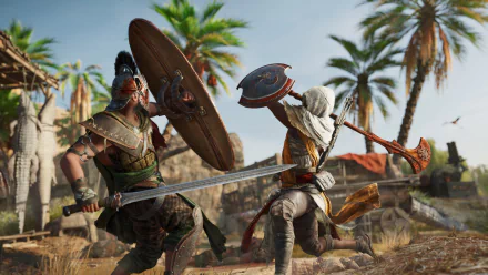 Bayek Of Siwa video game Assassin's Creed Origins HD Desktop Wallpaper | Background Image