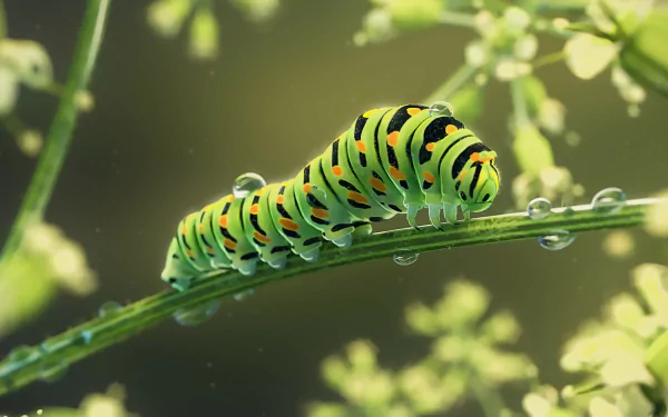  Painting of a Caterpillar