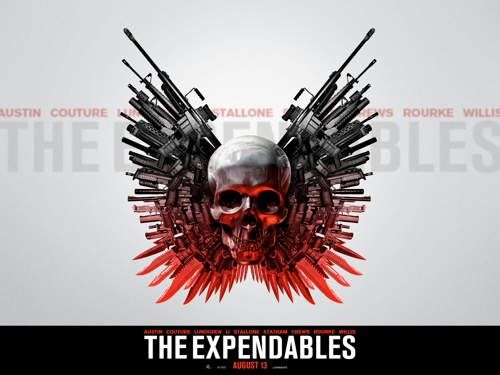 The Expendables movie skull wallpaper.