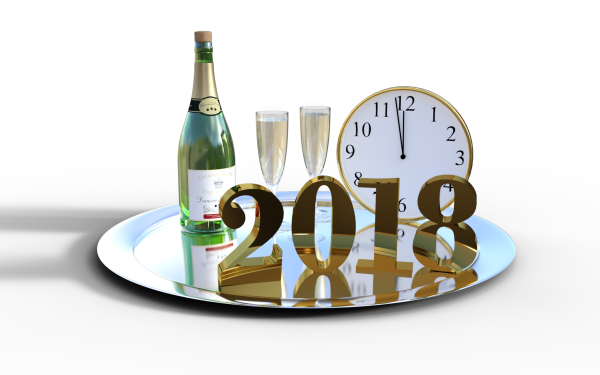 Holiday New Year 2018 New Year Champagne HD Wallpaper | Background Image