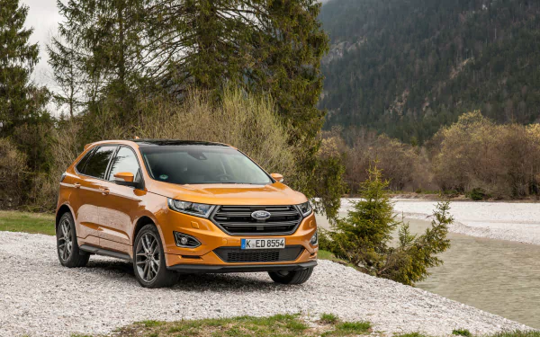 SUV orange car car Ford vehicle Ford Edge HD Desktop Wallpaper | Background Image