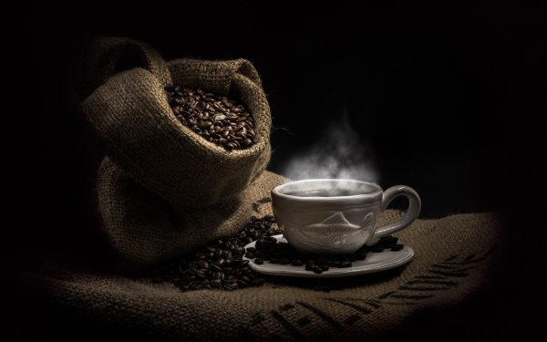 Food Coffee Cup Coffee Beans HD Wallpaper | Background Image