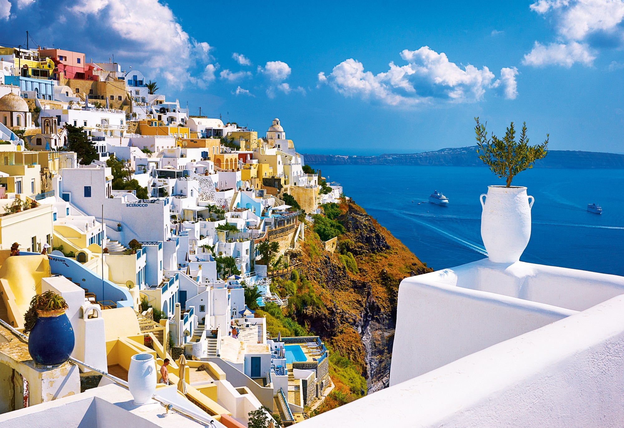 Santorini, Greece HD Wallpaper | Background Image | 2000x1373 | ID