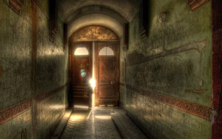  Light Shining through Hallway Door