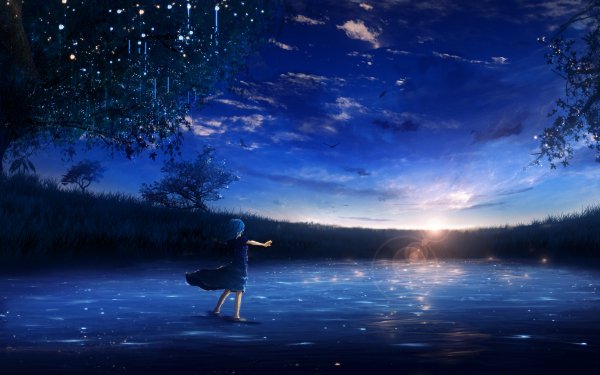 Anime Original Dress Lake Sunshine HD Wallpaper | Background Image