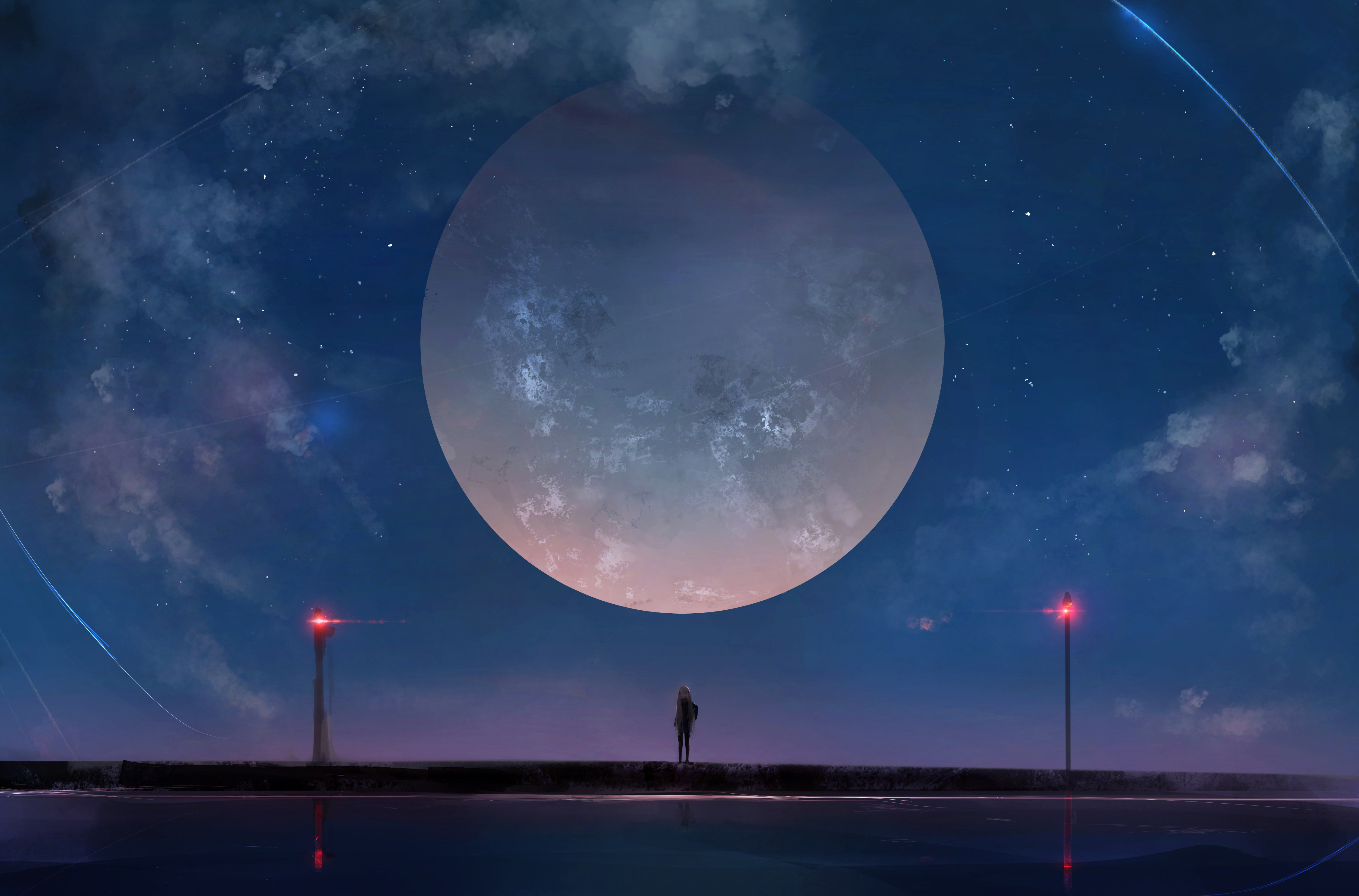 Anime Moon Fondo de pantalla HD | Fondo de Escritorio