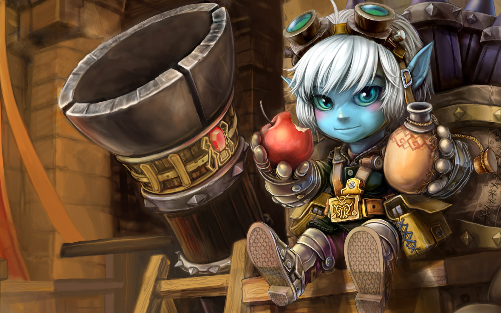 HD wallpaper of Tristana, a character from League of Legends.