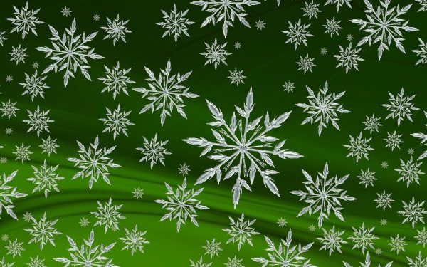 Artistic Snowflake Green HD Wallpaper | Background Image