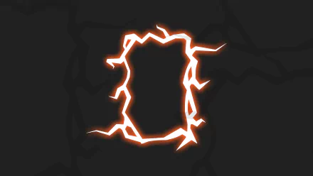 Minimalist 8K Ultra HD wallpaper featuring Thermite's icon from Tom Clancy's Rainbow Six: Siege, blending sleek gaming art with a dark background.