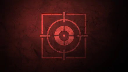 Minimalist 8K Ultra HD wallpaper featuring the target symbol from Glaz in the video game Tom Clancy's Rainbow Six: Siege, designed for PC desktop backgrounds.