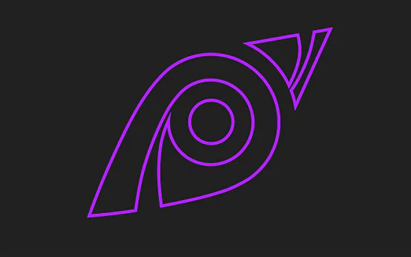 Minimalist 8K Ultra HD wallpaper featuring a stylized purple outline of Jackal from Tom Clancy's Rainbow Six: Siege on a black background.