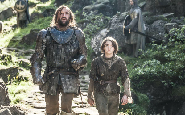Maisie Williams Rory McCann Arya Stark Sandor Clegane TV Show Game Of Thrones HD Desktop Wallpaper | Background Image