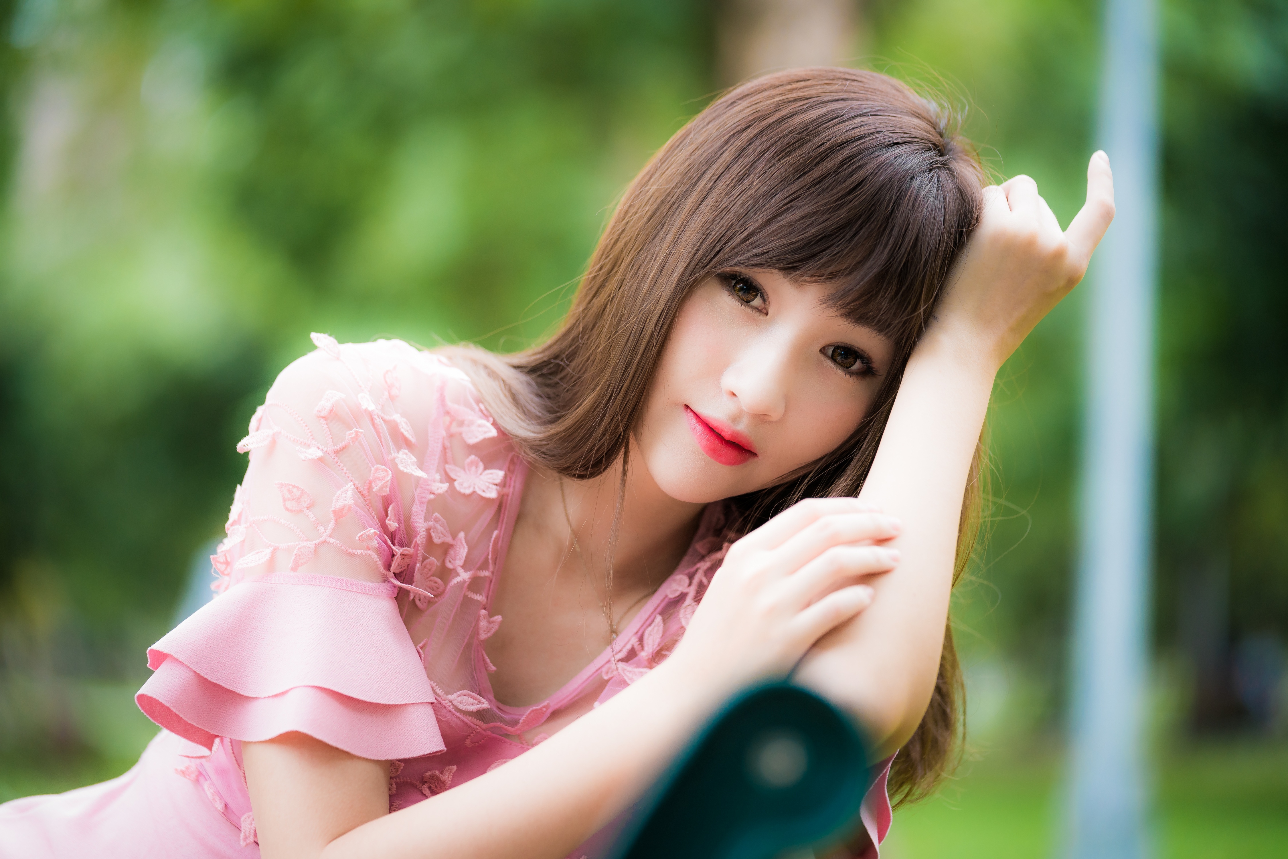 Download Brown Eyes Lipstick Depth Of Field Brunette Model Woman Asian 4k Ultra Hd Wallpaper By 8849
