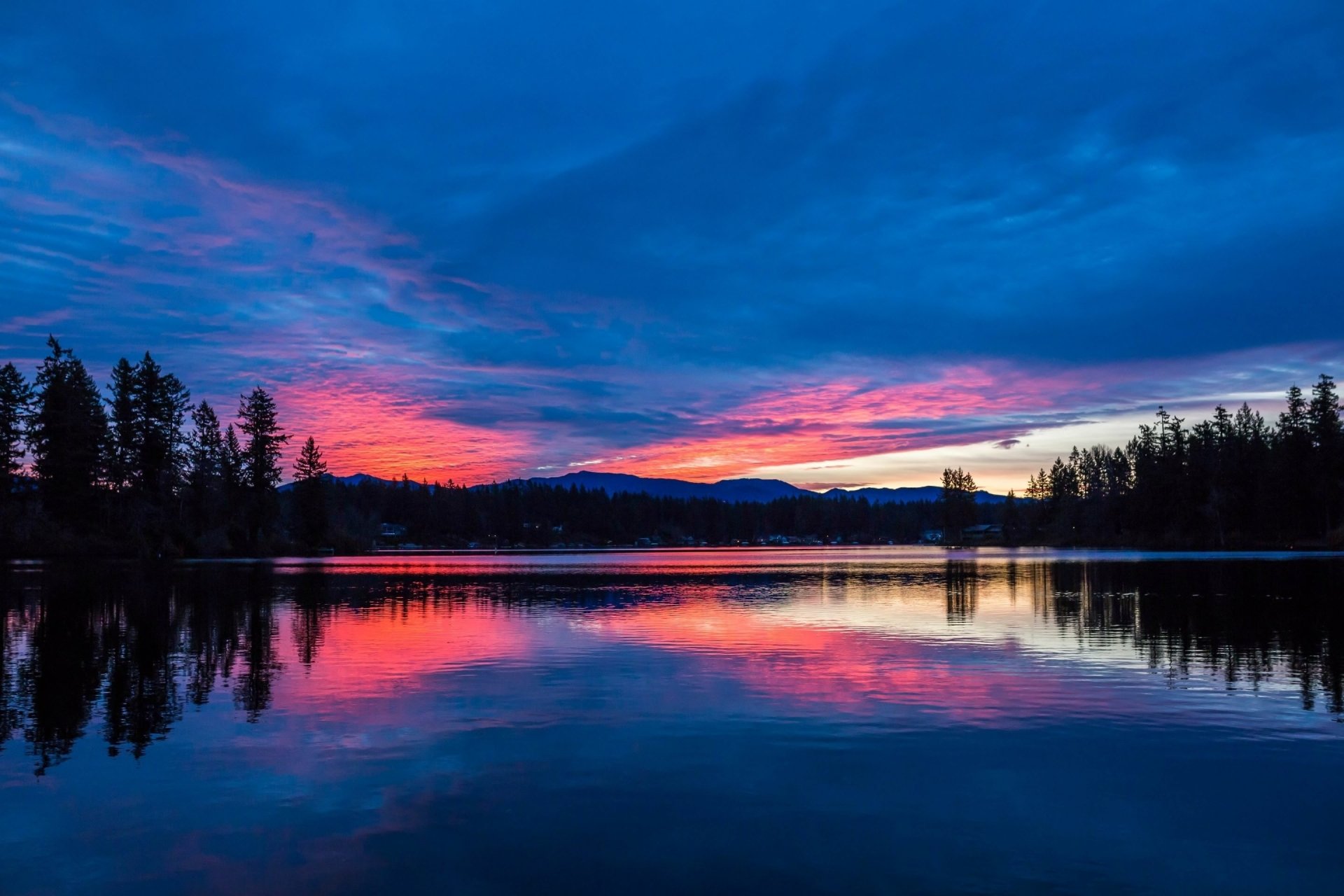 Download Cloud Lake Sky Nature Sunset HD Wallpaper