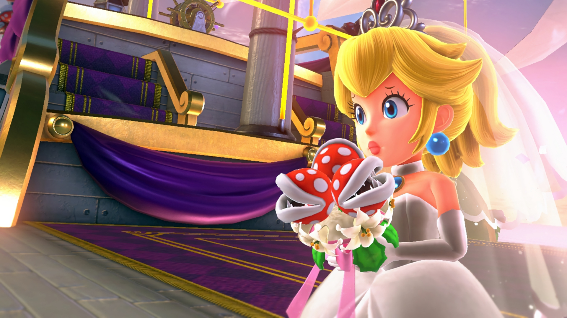 Buy Princess Peach Wedding Dress In Stock