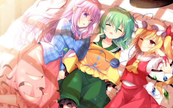 Koishi Komeiji Hata no Kokoro Flandre Scarlet Anime Touhou HD Desktop Wallpaper | Background Image