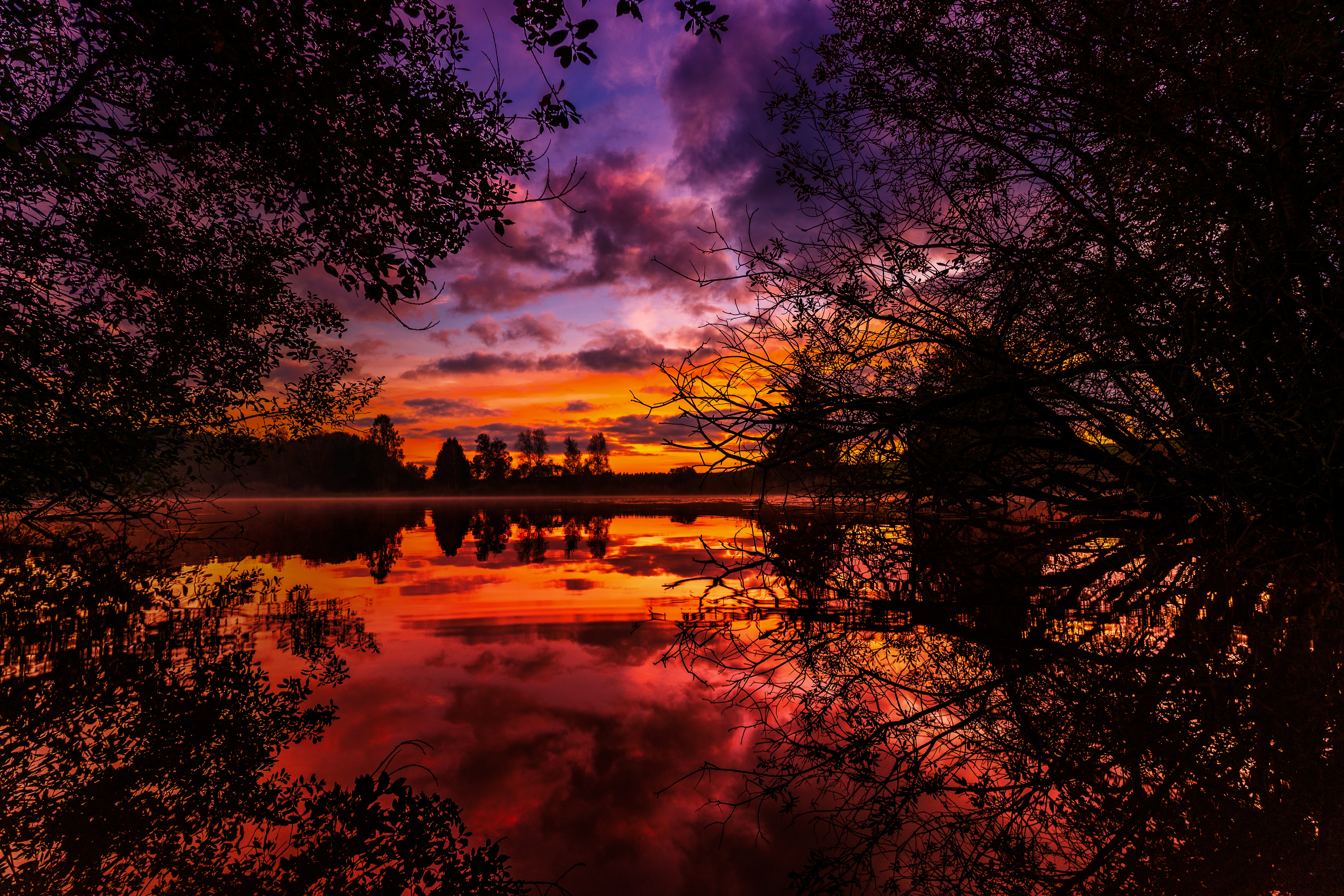Sunrise Through the Trees by Bilder_meines_Lebens