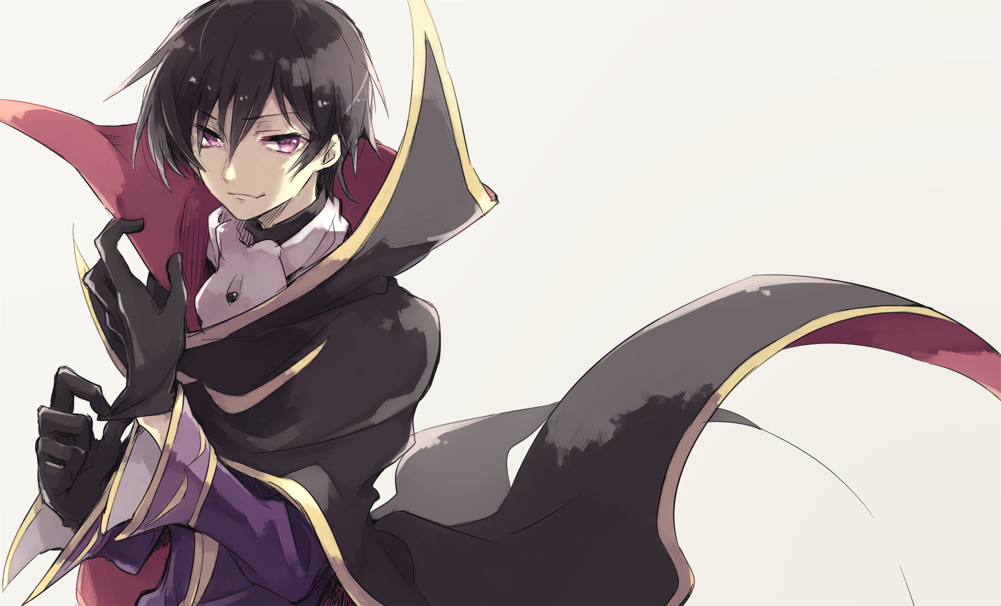 Download Lelouch Lamperouge In Black Wallpaper