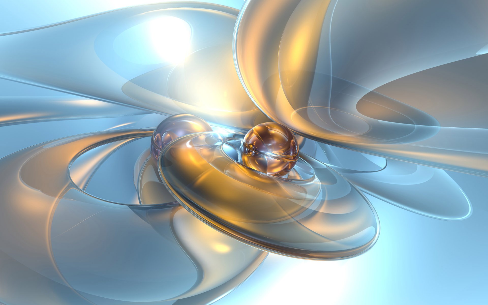 Download Orange (Color) Cyan CGI 3D Artistic Abstract HD Wallpaper