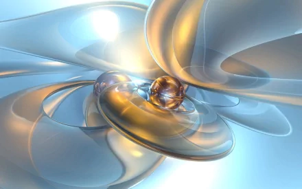 orange (Color) cyan CGI 3D artistic Abstract HD Desktop Wallpaper | Background Image