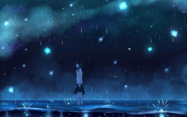 Anime Original Rain HD Wallpaper | Background Image