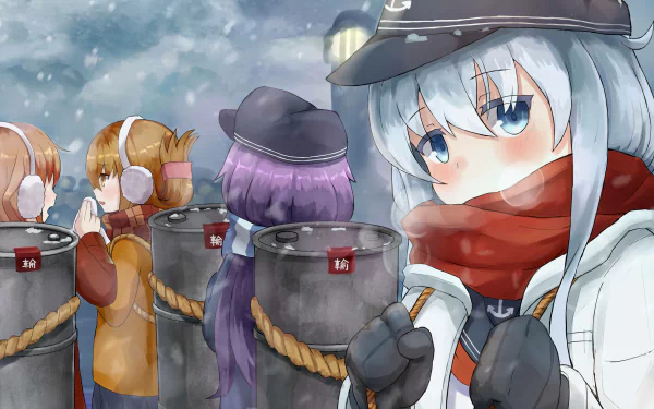 Inazuma (Kancolle) Ikazuchi (Kancolle) Akatsuki (KanColle) Hibiki (Kancolle) Anime Kantai Collection HD Desktop Wallpaper | Background Image