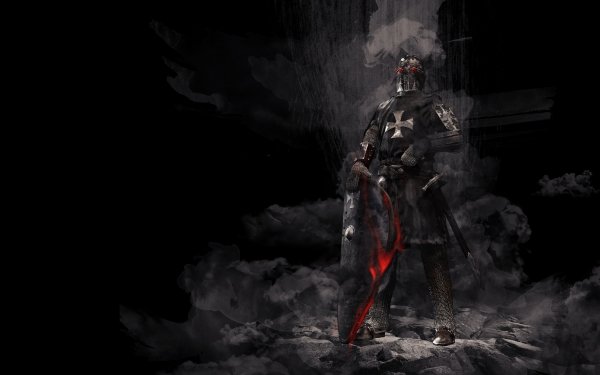 Fantasy Knight Shield Sword HD Wallpaper | Background Image