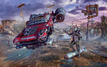 bomb post apocalyptic car video game Fallout HD Desktop Wallpaper | Background Image