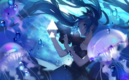 Hatsune Miku Anime Vocaloid HD Desktop Wallpaper | Background Image