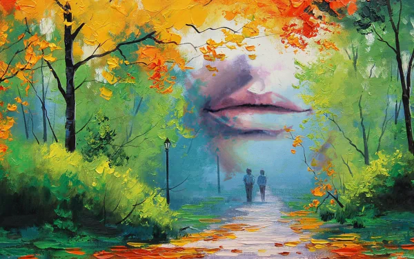 lips painting artistic human HD Desktop Wallpaper | Background Image