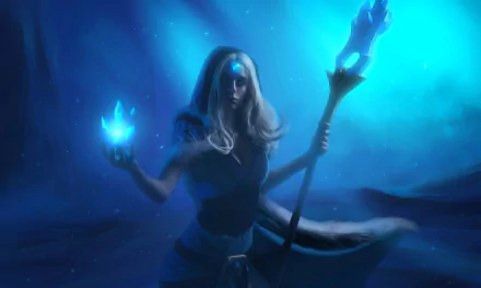 Crystal Maiden (DotA 2) woman cosplay HD Desktop Wallpaper | Background Image