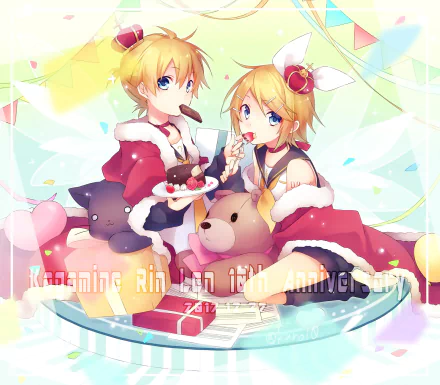 Len Kagamine Rin Kagamine Anime Vocaloid HD Desktop Wallpaper | Background Image