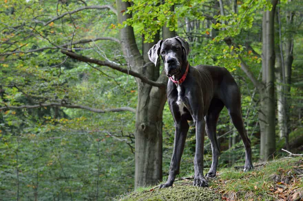  Large Great Dane in the Forest by Martin Tajmr