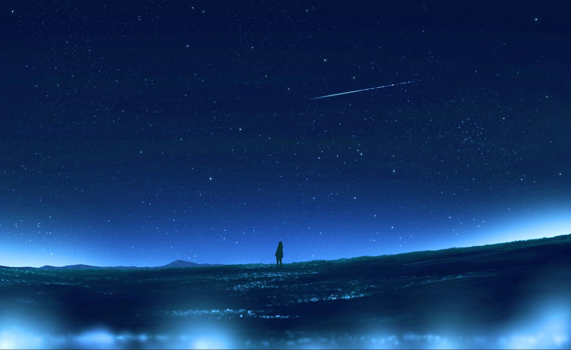 Download Comet Night Star Anime Original Anime Night HD Wallpaper by ...