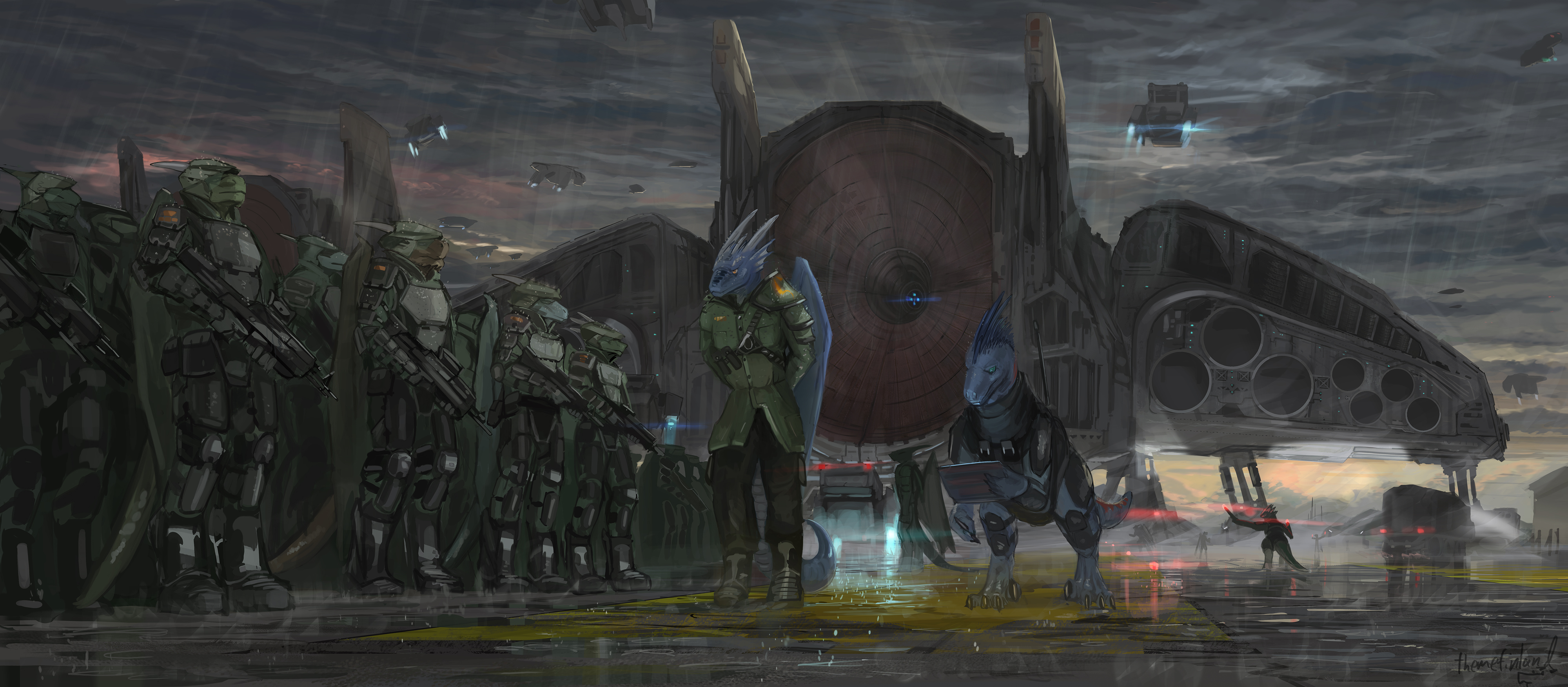 Download Weapon Rain Spaceship Alien Soldier Sci Fi Warrior HD ...