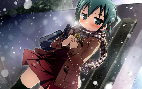 snow Anime Hidamari Sketch HD Desktop Wallpaper | Background Image