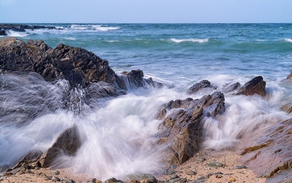 Earth Ocean Sea Blue Wave Horizon HD Wallpaper | Background Image