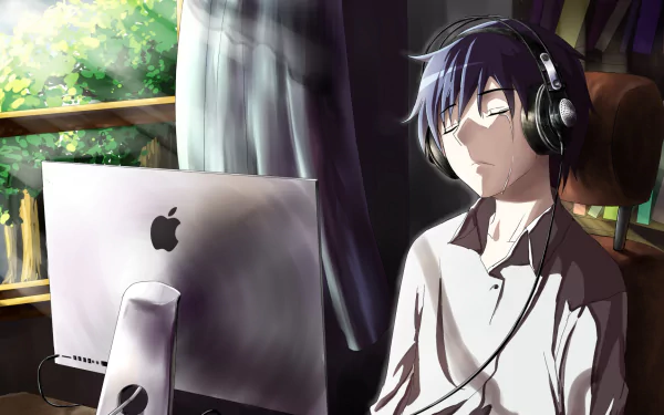  Anime guy crying