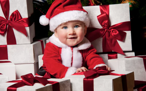  Santa baby gets lot of gifts
