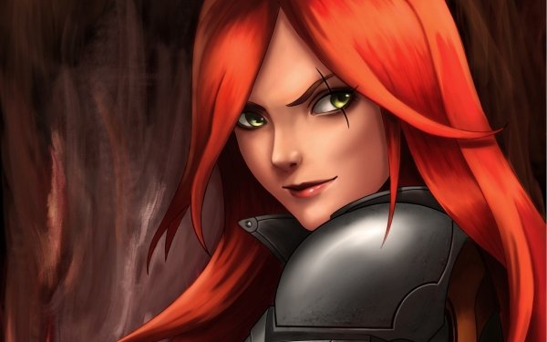 Video Game League Of Legends Katarina Red Hair Woman Warrior HD Wallpaper | Background Image