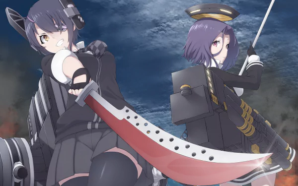 Tatsuta (Kancolle) Tenryuu (Kancolle) Anime Kantai Collection HD Desktop Wallpaper | Background Image
