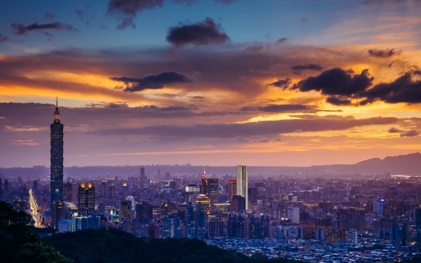 Man Made Taipei Cities Taiwan City Cityscape Building Skyscraper Cloud HD Wallpaper | Background Image