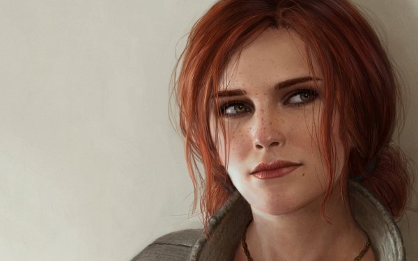 Video Game The Witcher 3: Wild Hunt The Witcher Triss Merigold Face Red Hair Green Eyes Freckles HD Wallpaper | Background Image
