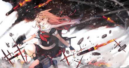Yuudachi (Kancolle) Anime Kantai Collection HD Desktop Wallpaper | Background Image